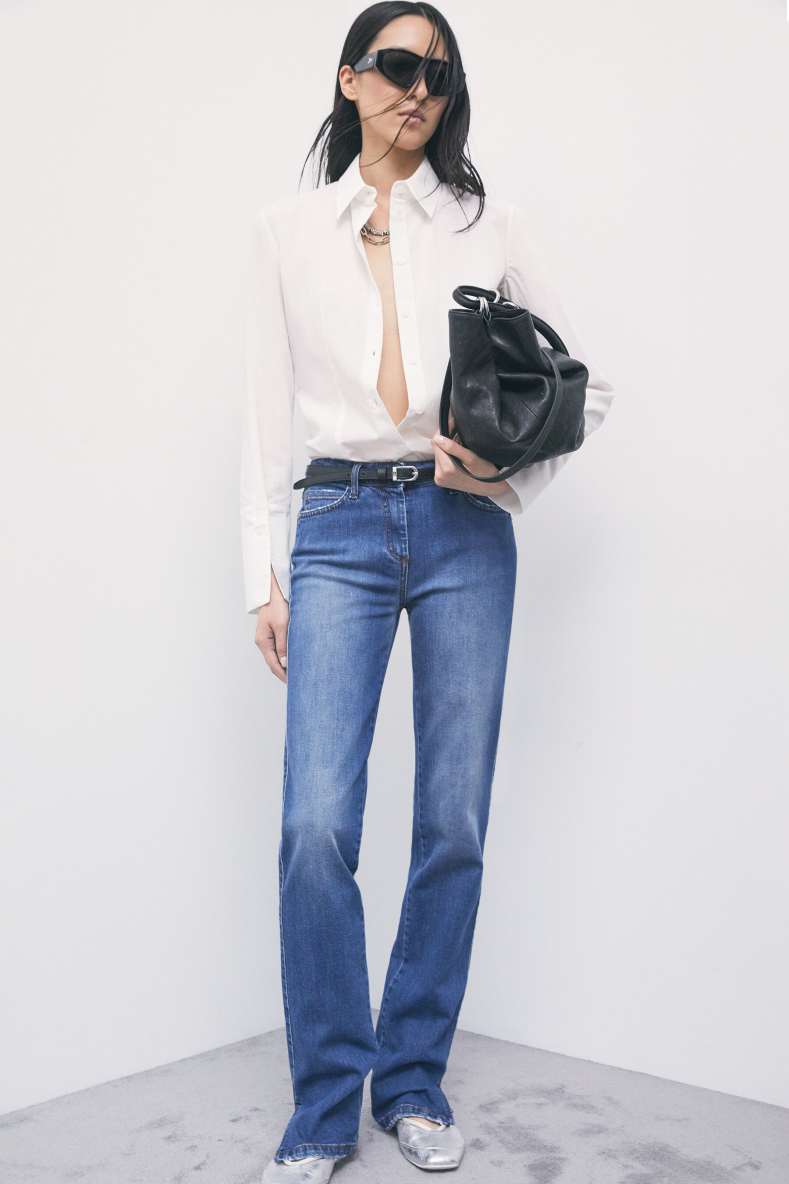 Textured jacquard poplin shirt, White, Patrizia Pepe