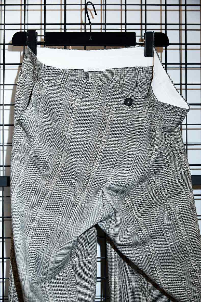 Checked trousers with oversize waist, Abstract Fantasy, Patrizia Pepe