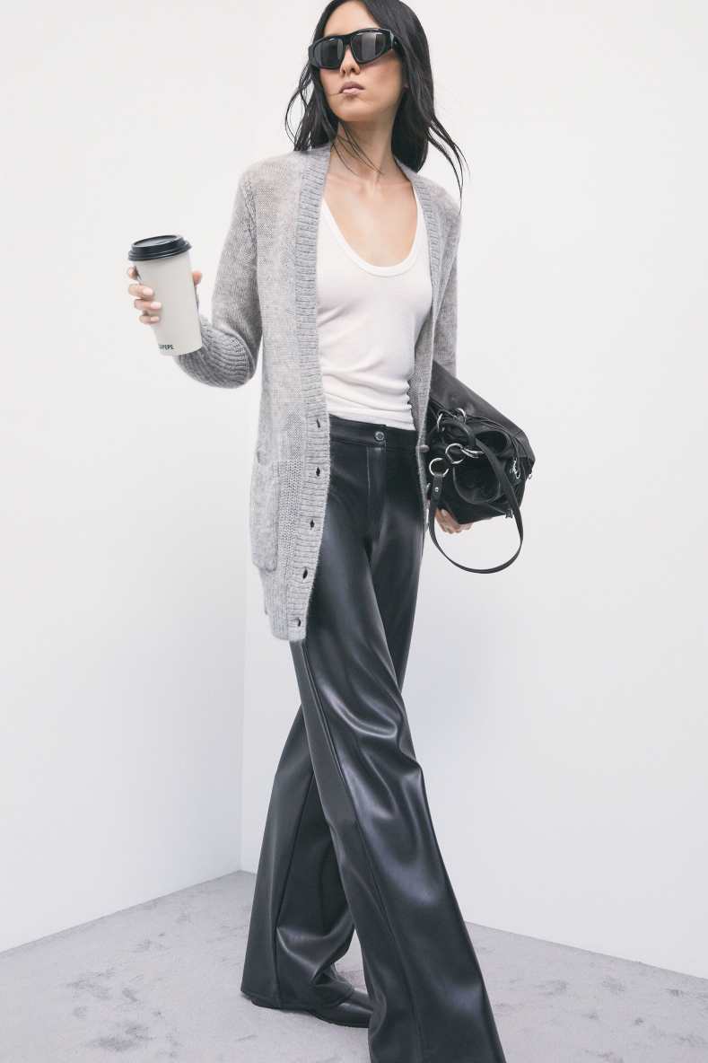 Wool-mohair blend cardigan with pockets, Grey, Patrizia Pepe