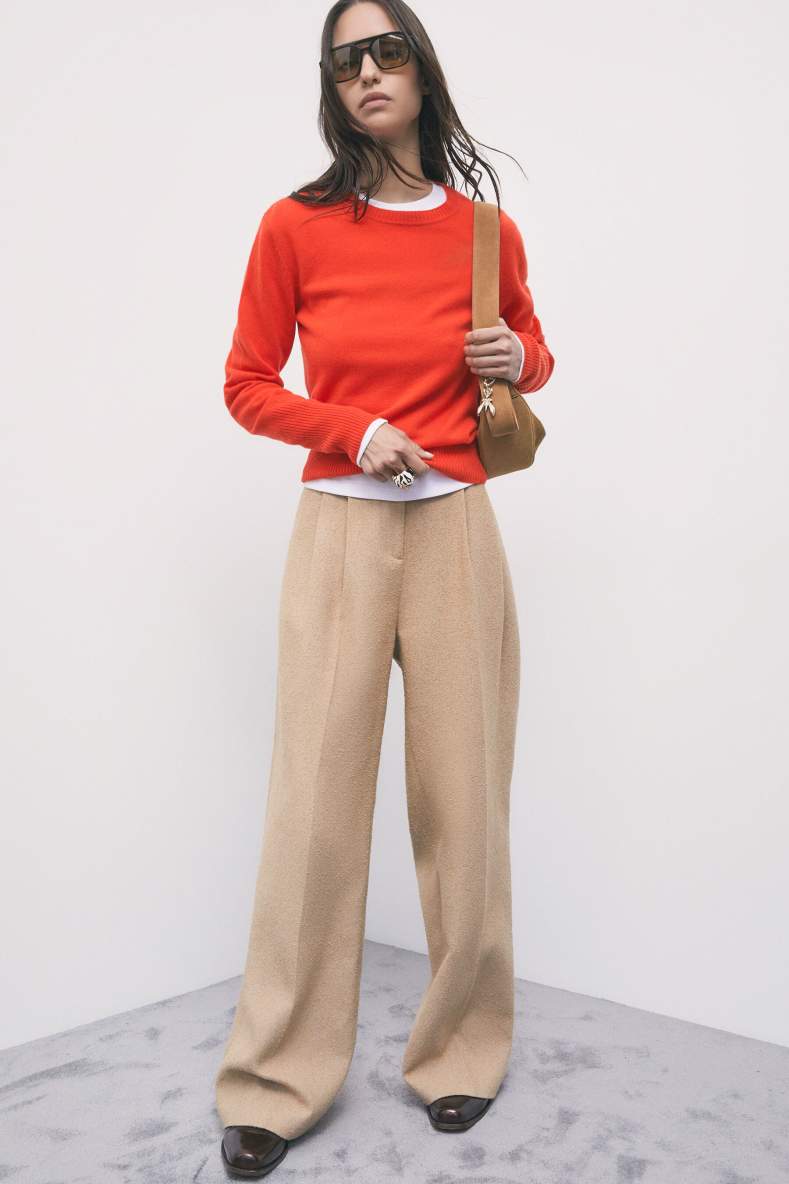 Crew neck cashmere sweater, Orange, Patrizia Pepe