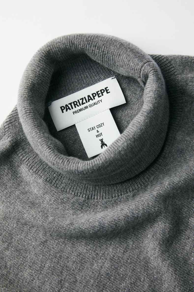 Cashmere poncho, Grey, Patrizia Pepe