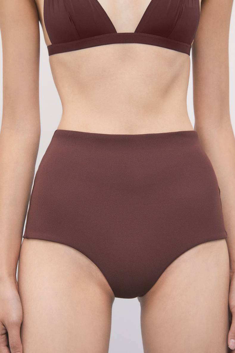 Stretch-jersey full briefs, Brown, Patrizia Pepe