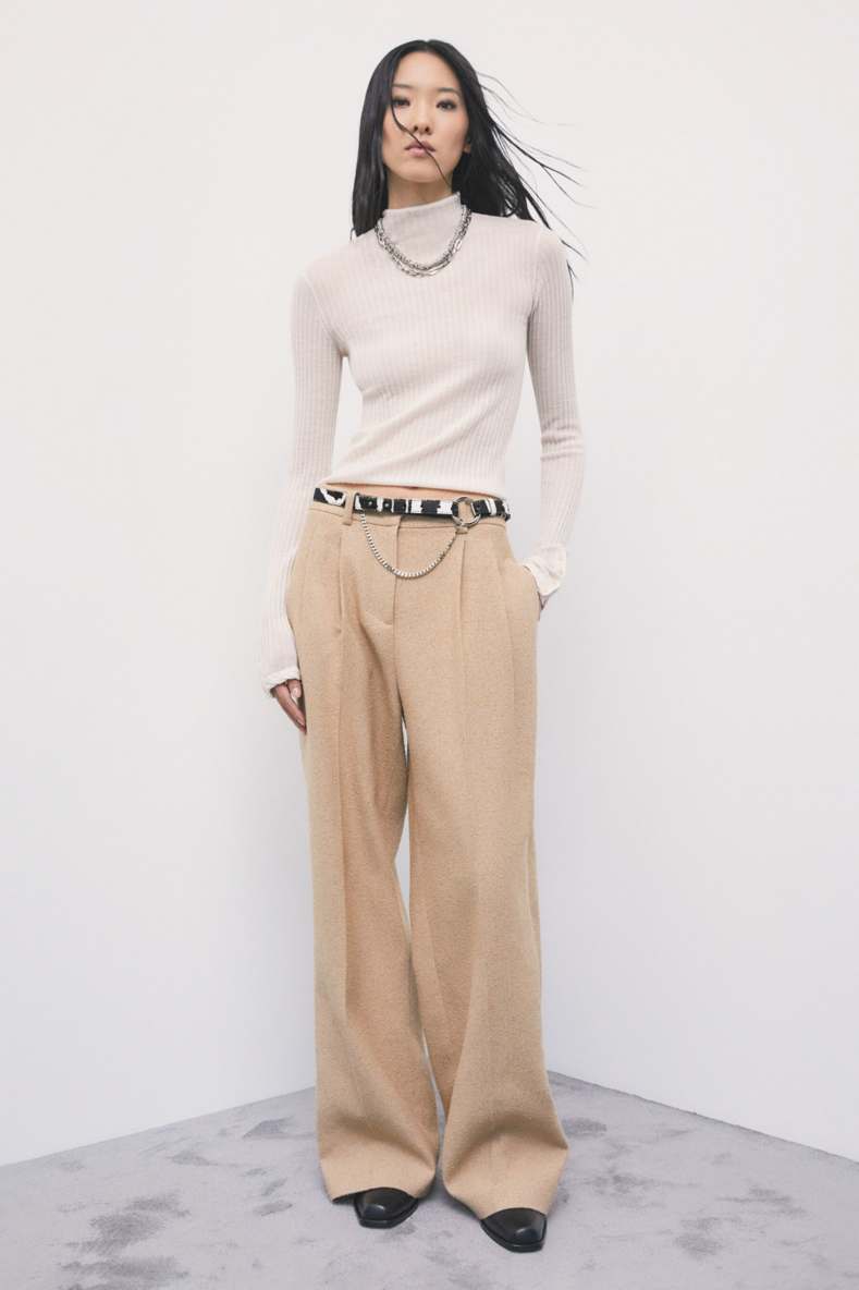 Light wool funnel-neck jumper, White, Patrizia Pepe