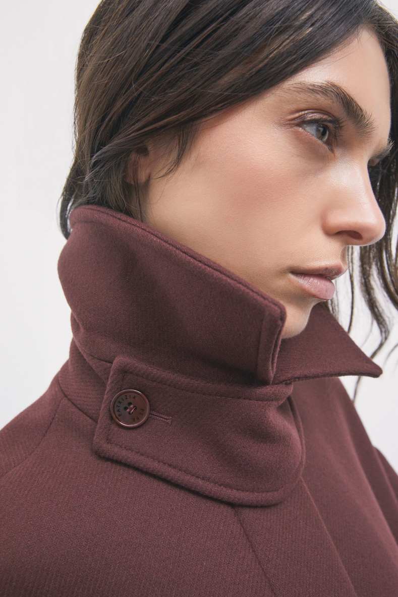 Wool-cashmere parka, Brown, Patrizia Pepe