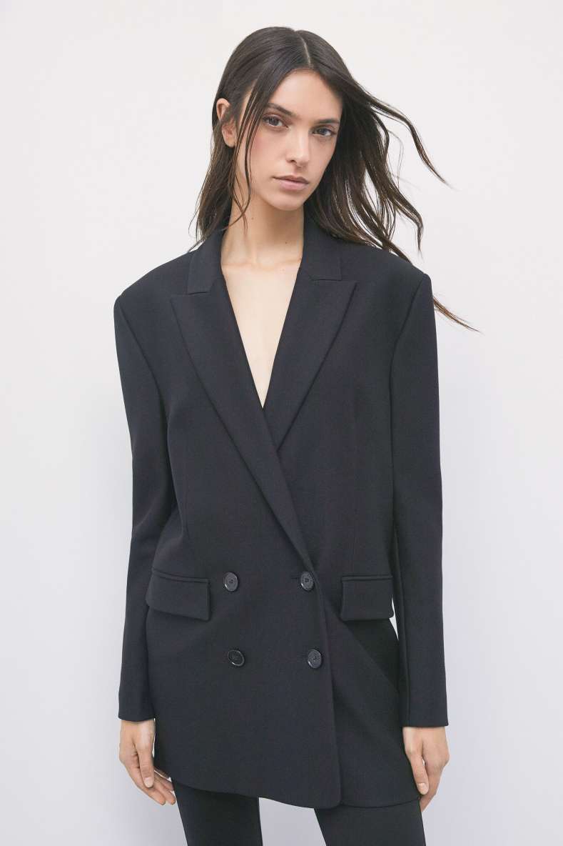 Double-breasted blazer dress, Black, Patrizia Pepe