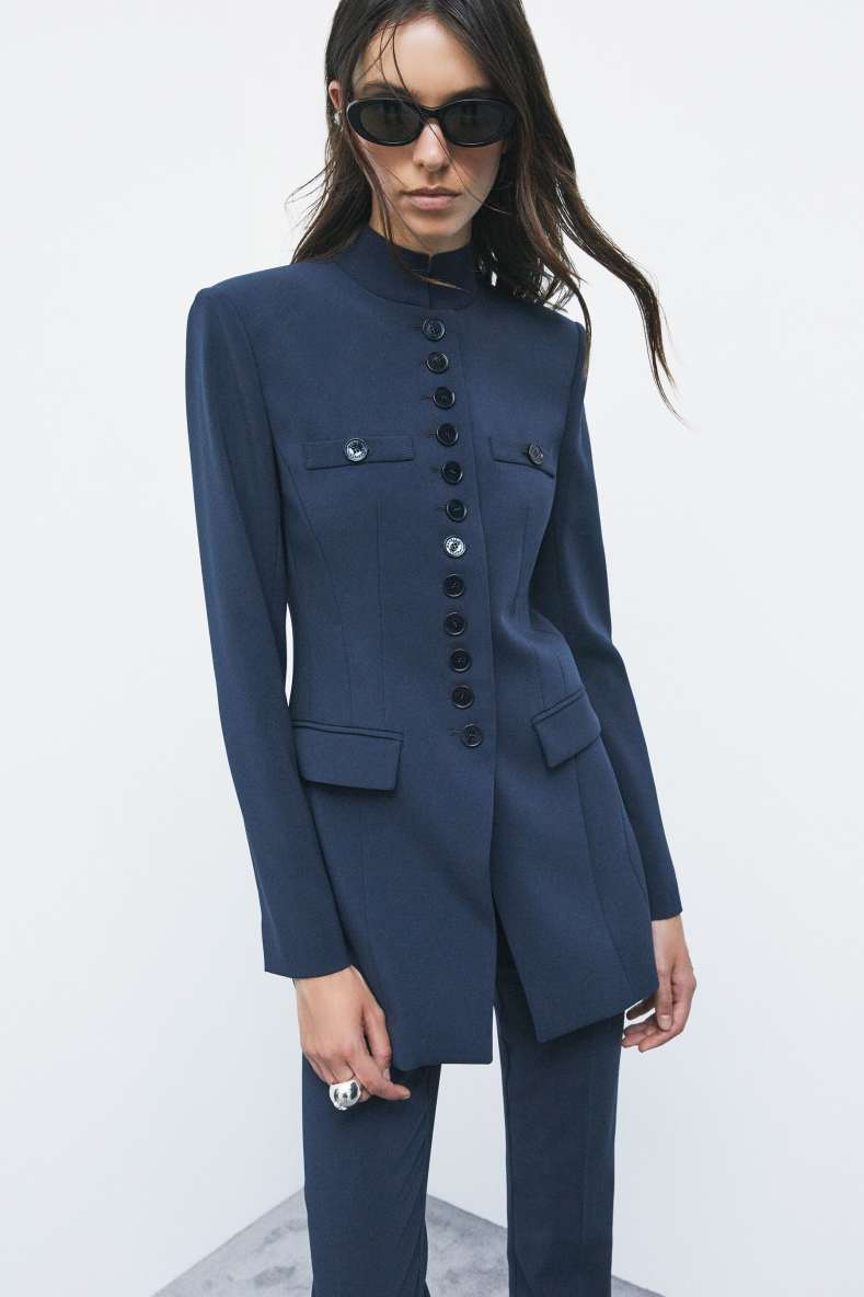 Radical Rose Officier jacket, Blue, Patrizia Pepe