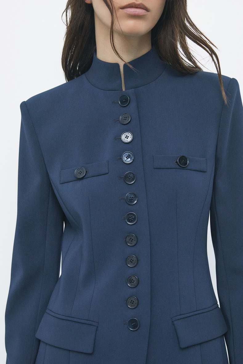 Radical Rose Officier jacket, Blue, Patrizia Pepe