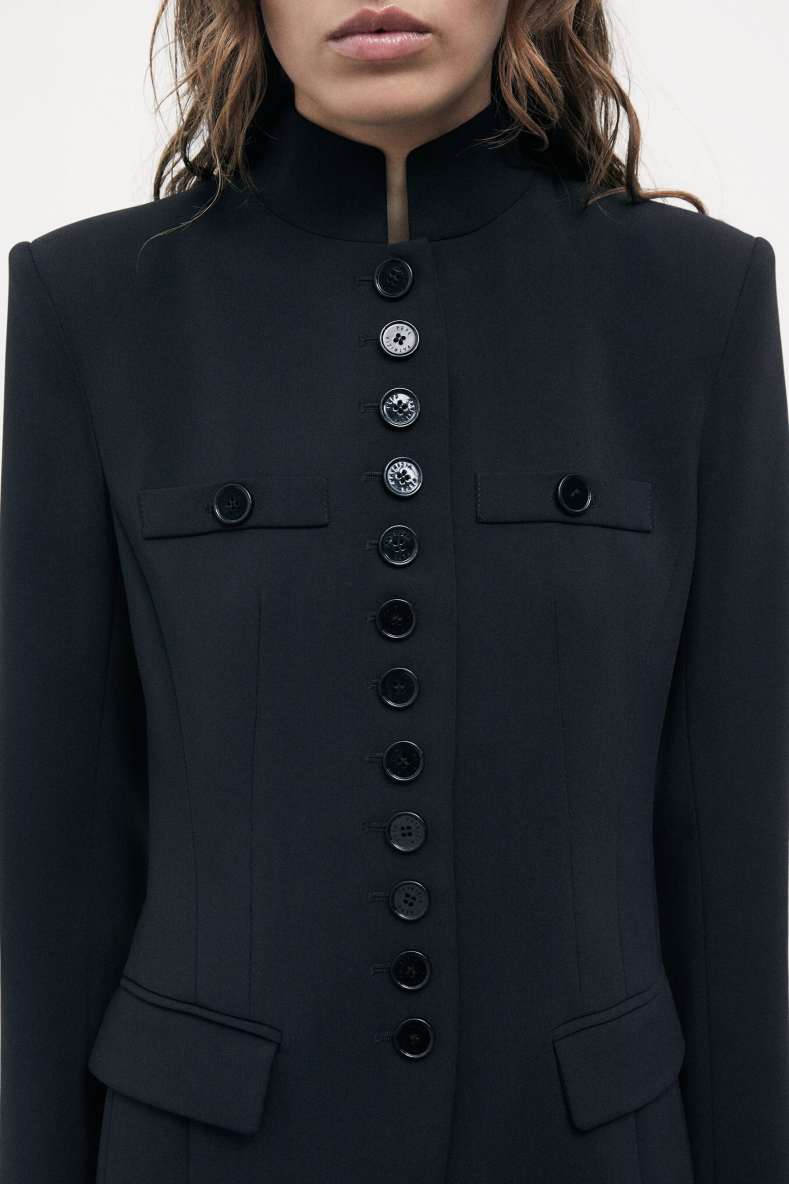 Radical Rose Officier jacket, Black, Patrizia Pepe