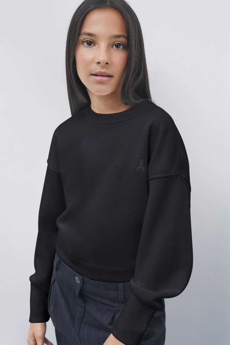 Technical jersey sweatshirt, Black, Patrizia Pepe