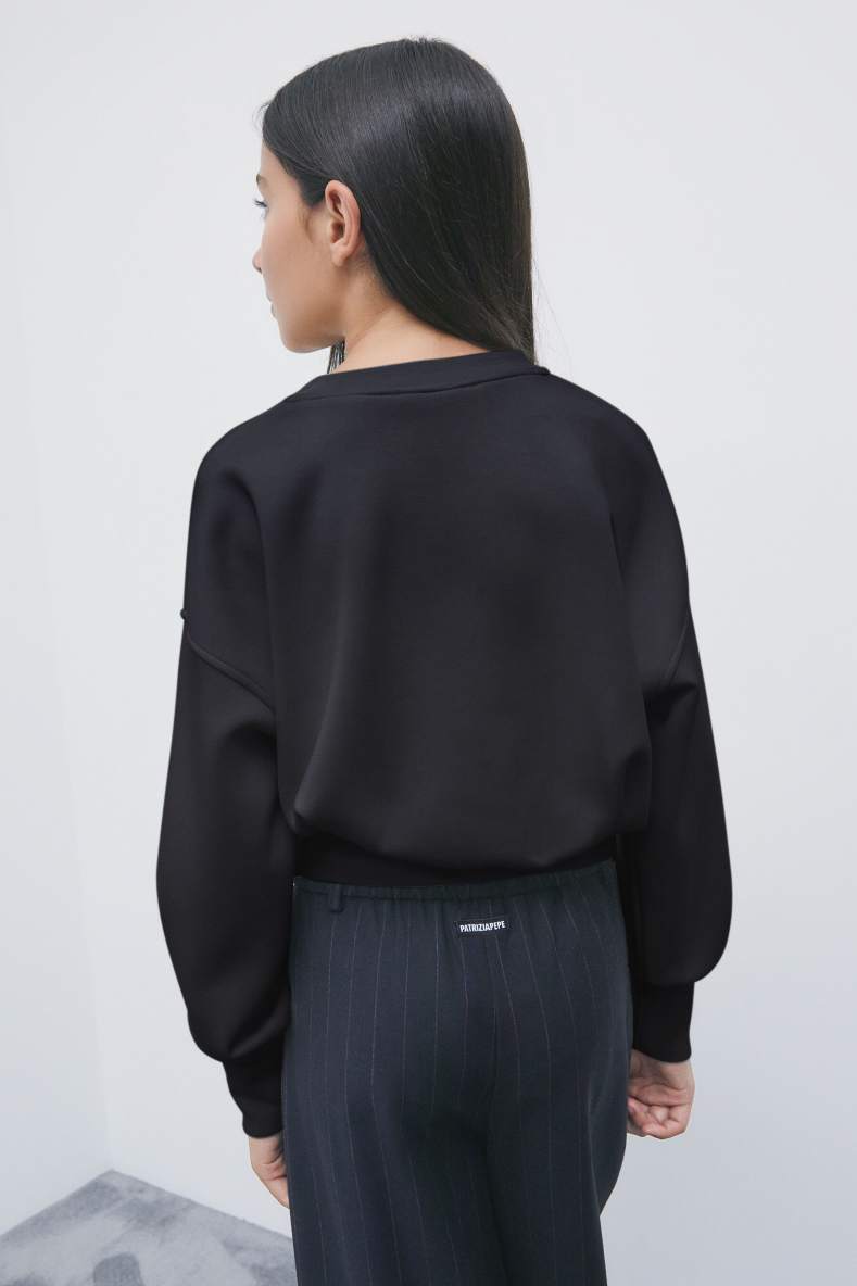 Technical jersey sweatshirt, Black, Patrizia Pepe