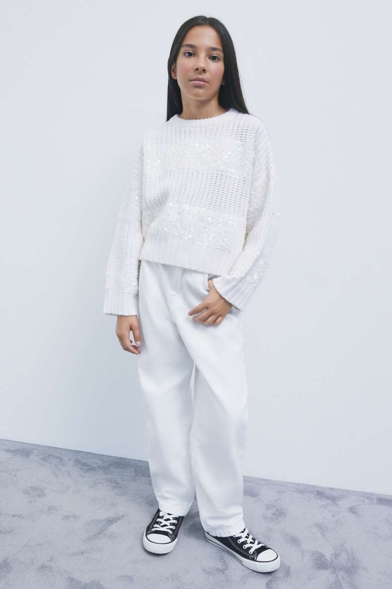 Cotton balloon jeans, White, Patrizia Pepe