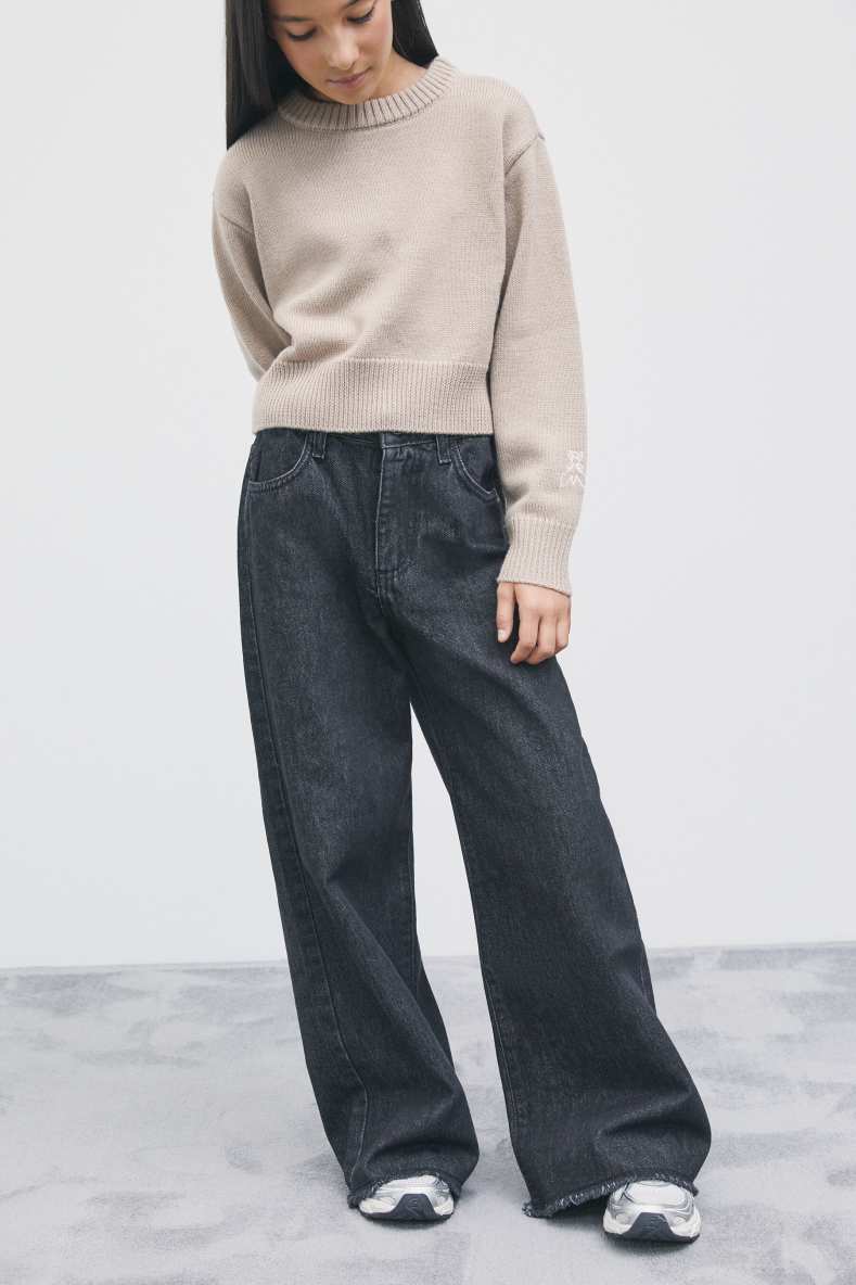 Wide-leg jeans, Black, Patrizia Pepe