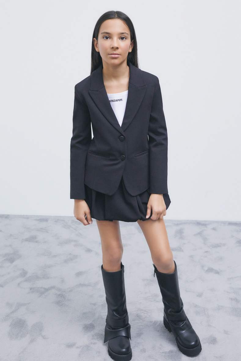 Technical fabric blazer, Black, Patrizia Pepe