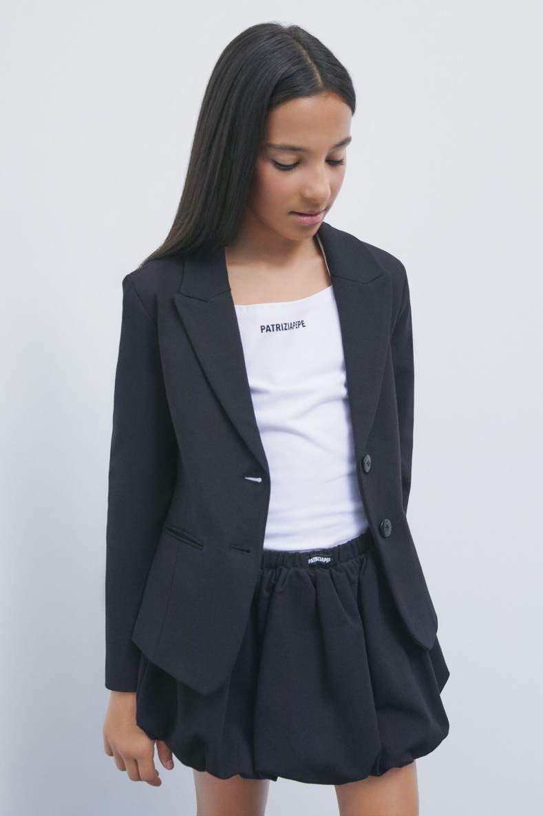 Technical fabric blazer, Black, Patrizia Pepe