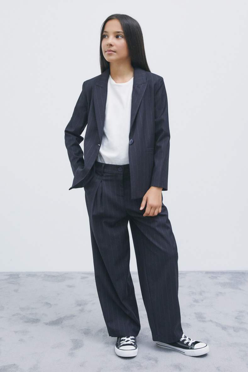 Pinstripe blazer, Blue/Fuchsia, Patrizia Pepe