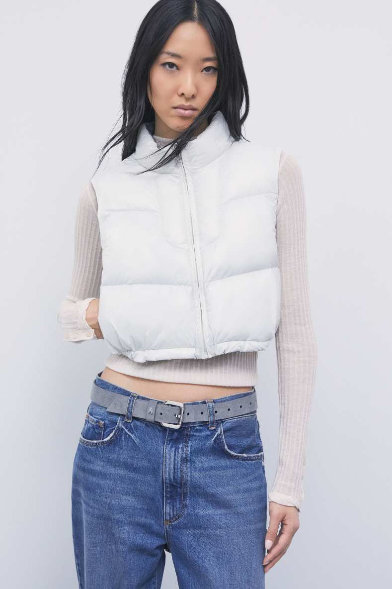 Reversible padded vest, Grey, Patrizia Pepe