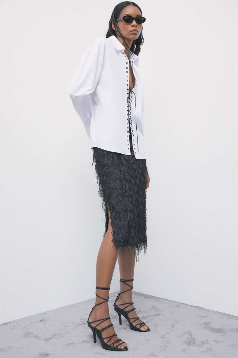Leather woven sandals with heel, Black, Patrizia Pepe