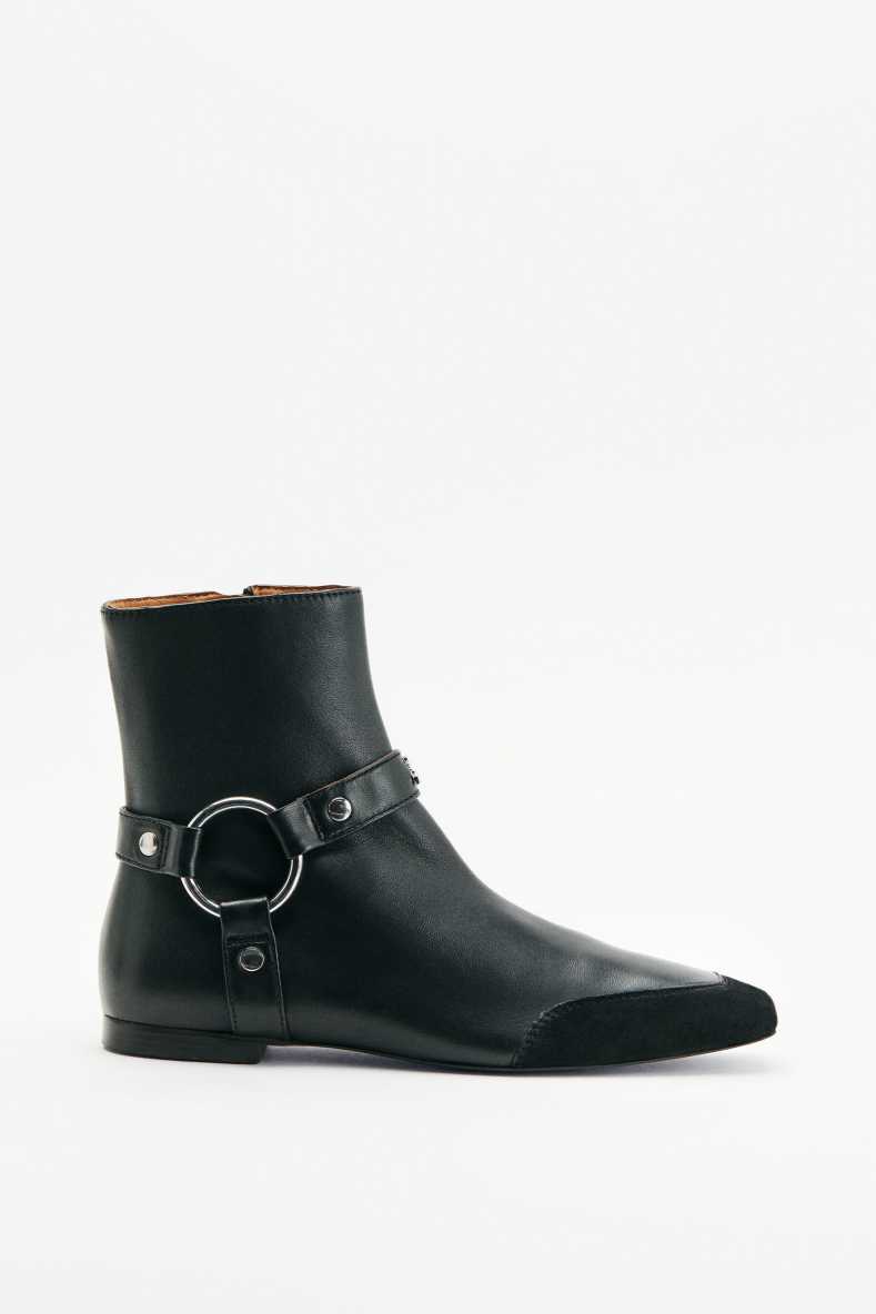 My SKIN nappa ankle boots, Black/Silver, Patrizia Pepe