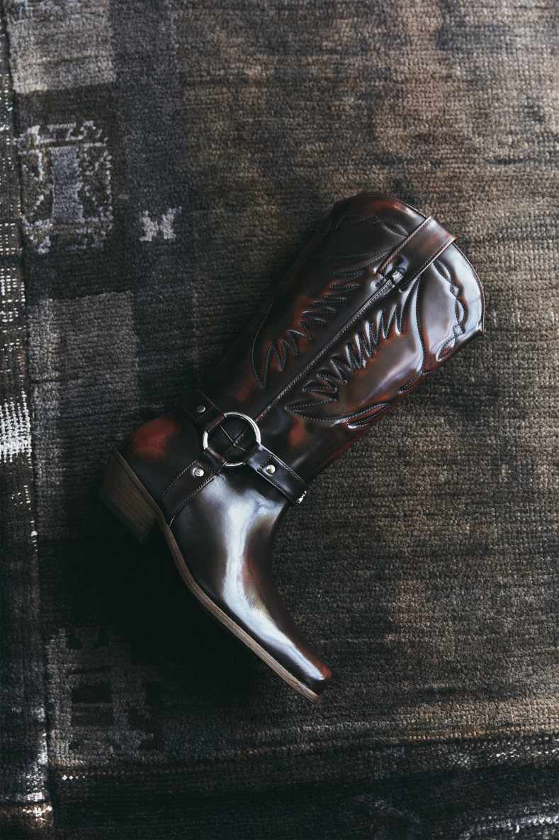 Bottes cowboy en cuir, Marron, Patrizia Pepe
