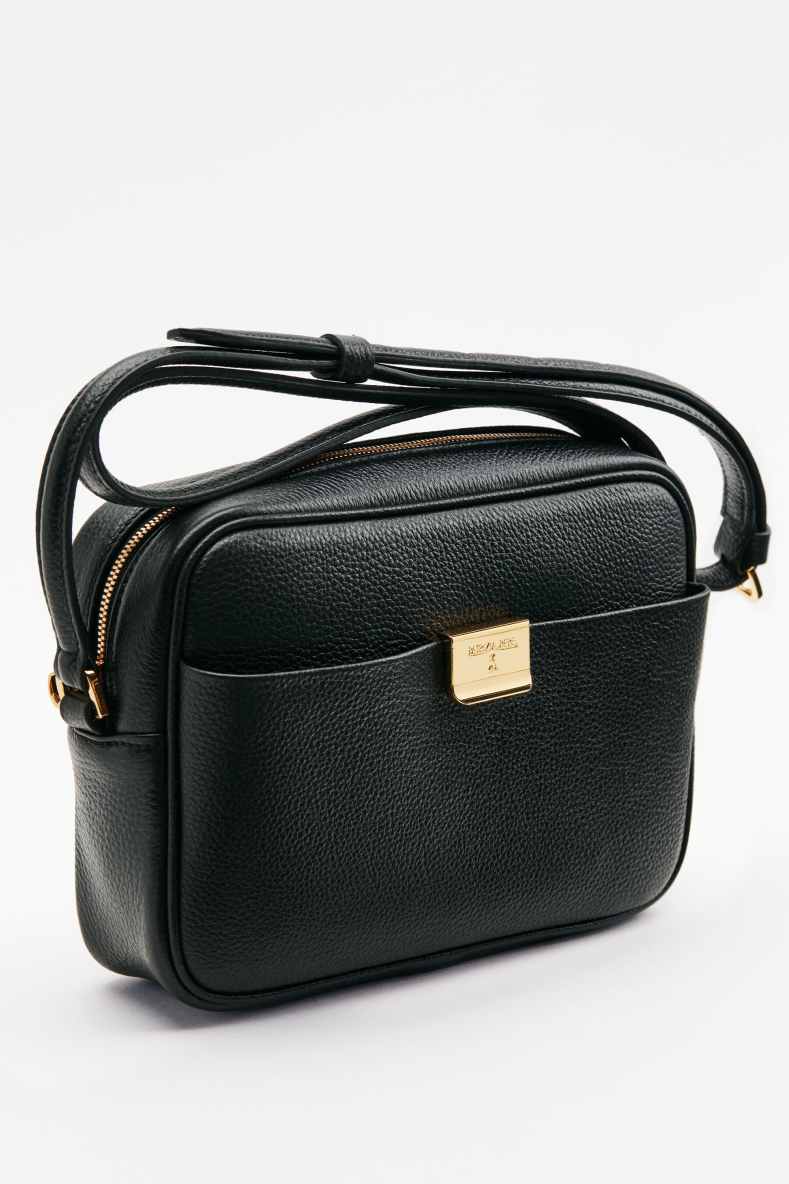 All Day leather crossbody bag, Black, Patrizia Pepe