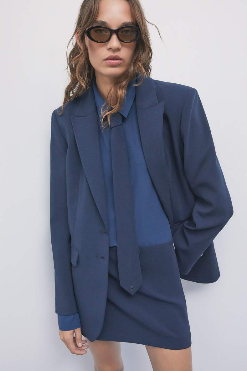 Cr&ecirc;pe tie, Blue, Patrizia Pepe