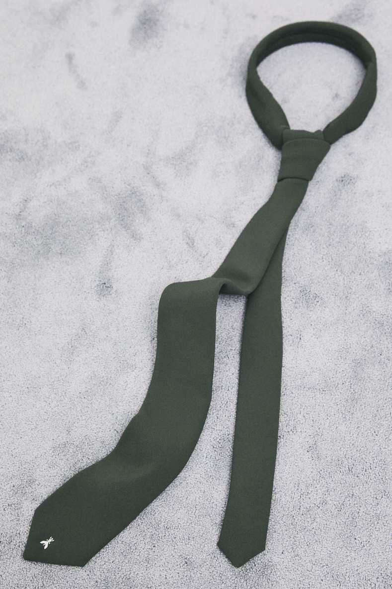 Cr&ecirc;pe tie, Green, Patrizia Pepe