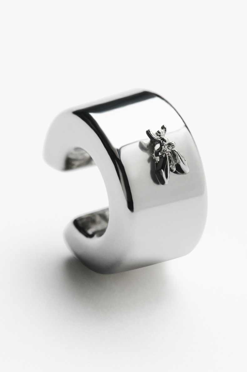 Bold Circle earcuffs, Silver, Patrizia Pepe