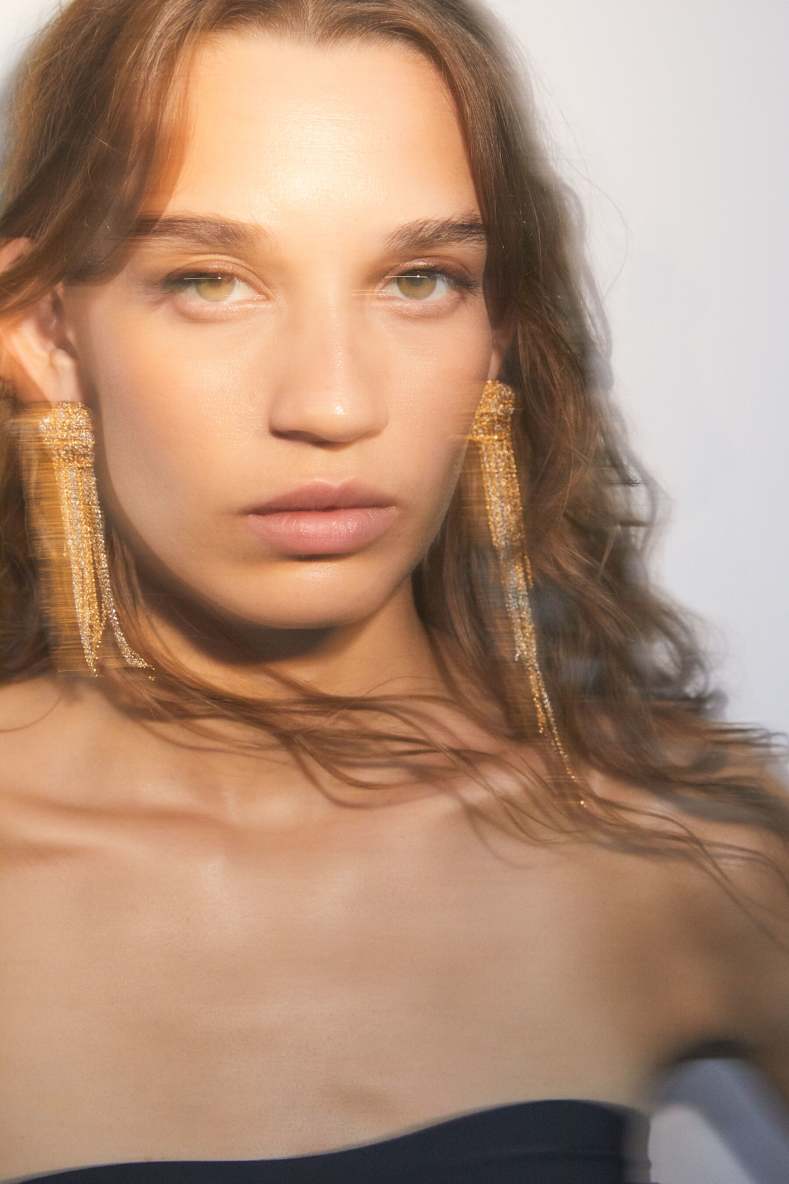 Fringes drop earrings, Gold, Patrizia Pepe