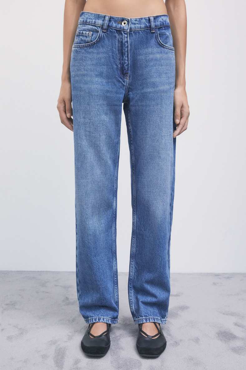Low-rise straight-leg jeans, Blue, Patrizia Pepe