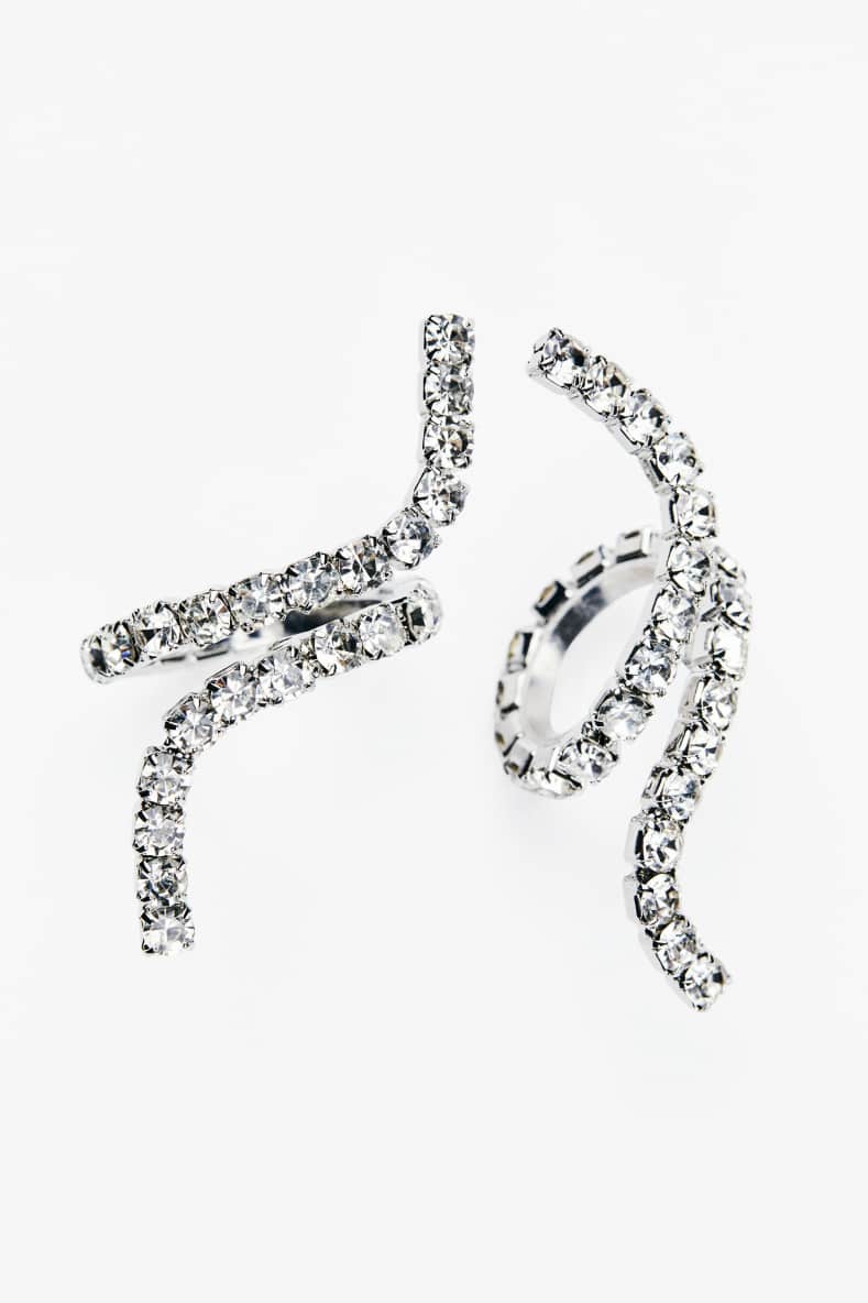 Diamond chain rings, Silver, Patrizia Pepe