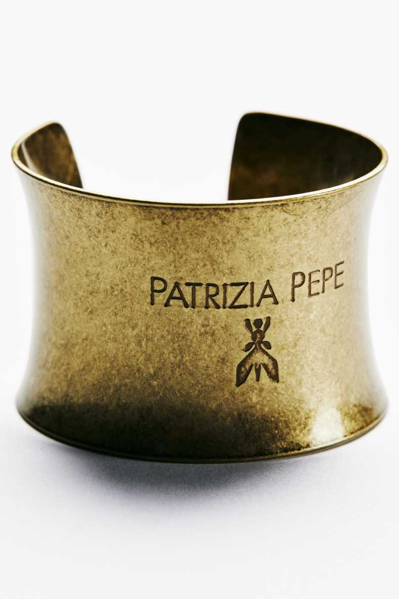 Smooth brass bangle, Gold, Patrizia Pepe