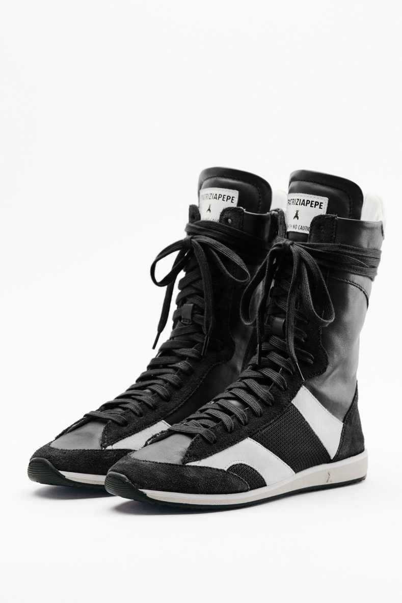 Racing SKIN '93 Sneakers, Black/White, Patrizia Pepe