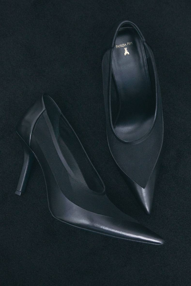 &ldquo;Vedo Non Vedo&rdquo; Minimal Shape pumps, Black, Patrizia Pepe