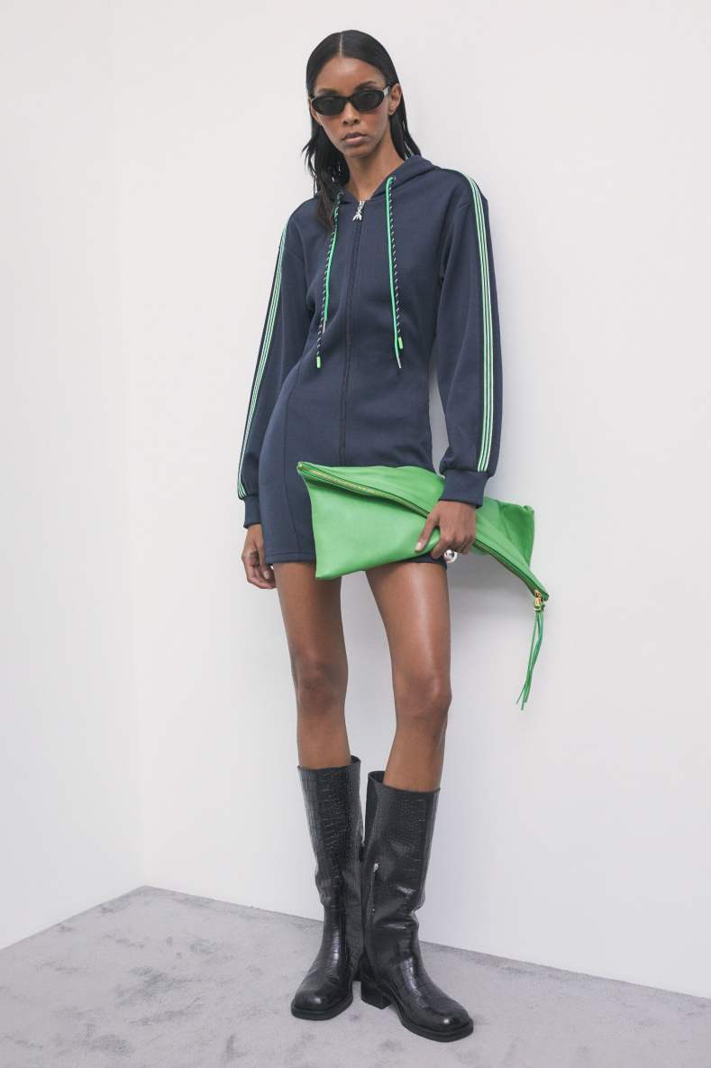 Sweatshirt Mini Dress, Blue, Patrizia Pepe
