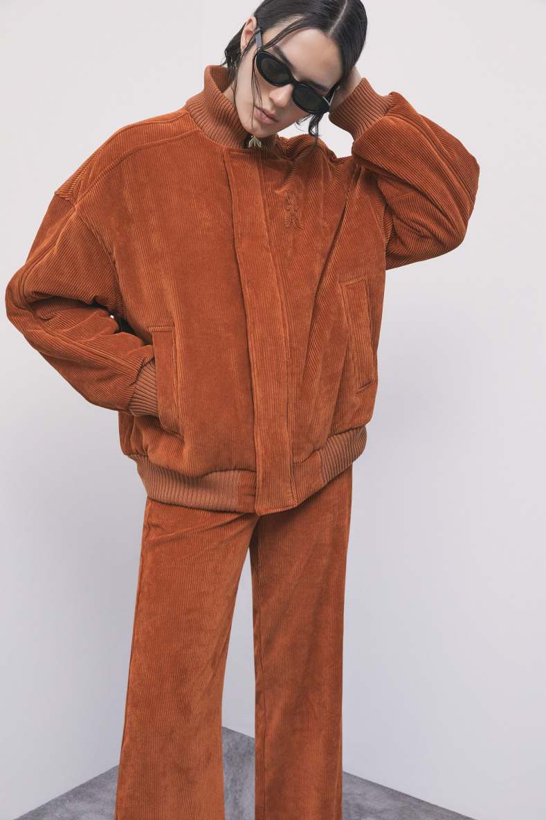 Wattierte Bomberjacke, Dunkelorange, Patrizia Pepe