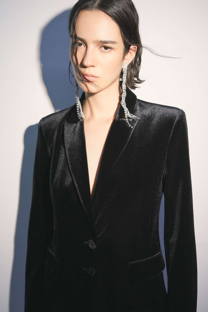 Velvet Jacket, Black, Patrizia Pepe