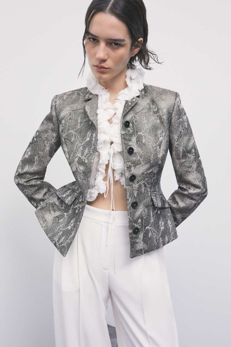 Shaped Jacquard Blazer, Abstract Fantasy, Patrizia Pepe