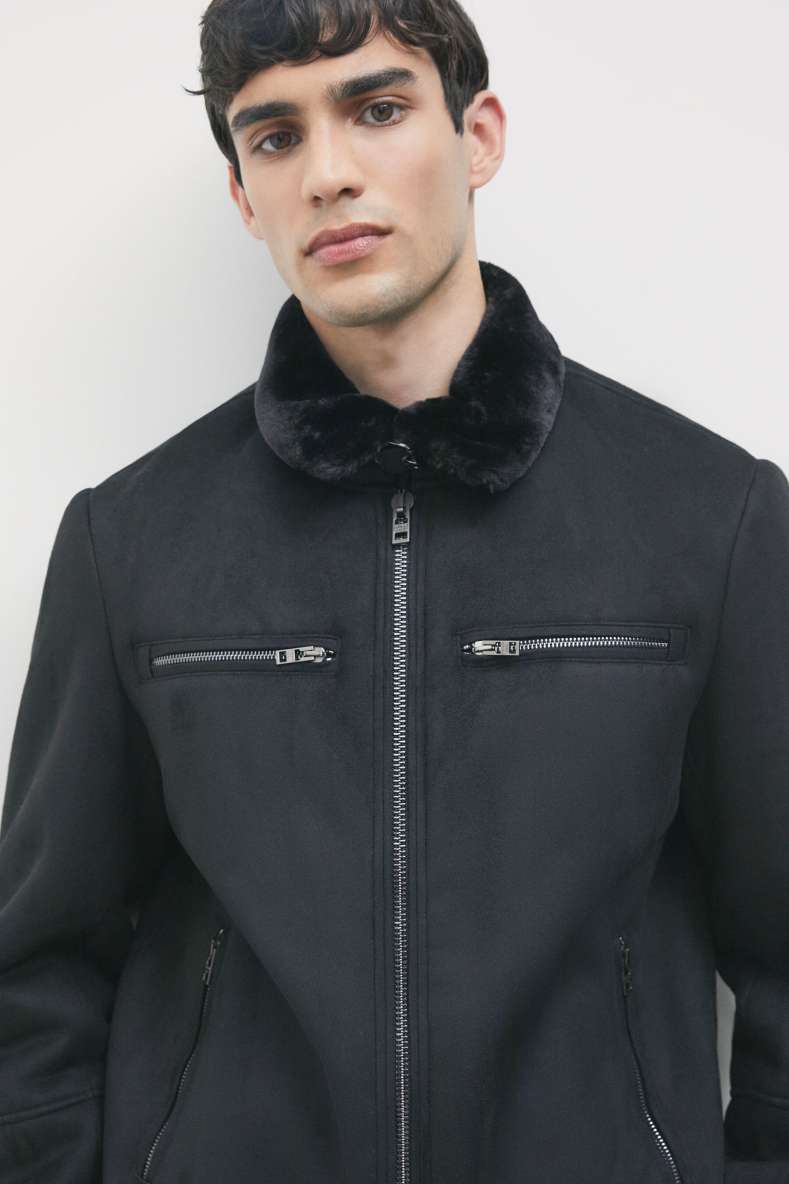Veste matelass&eacute;e avec col souple, Noir, Patrizia Pepe