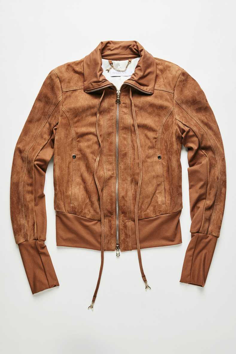Suede blouson jacket, Beige, Patrizia Pepe