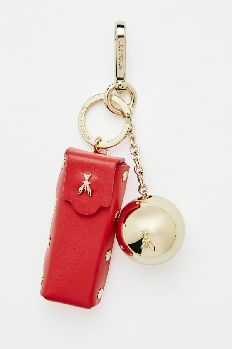 Leather lipstick charm, Red, Patrizia Pepe