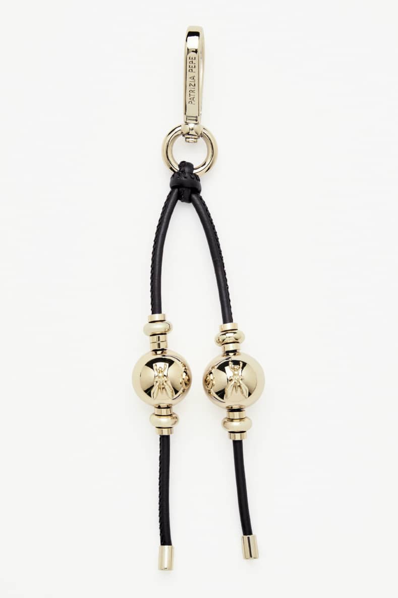 Leather strap charm, Black, Patrizia Pepe