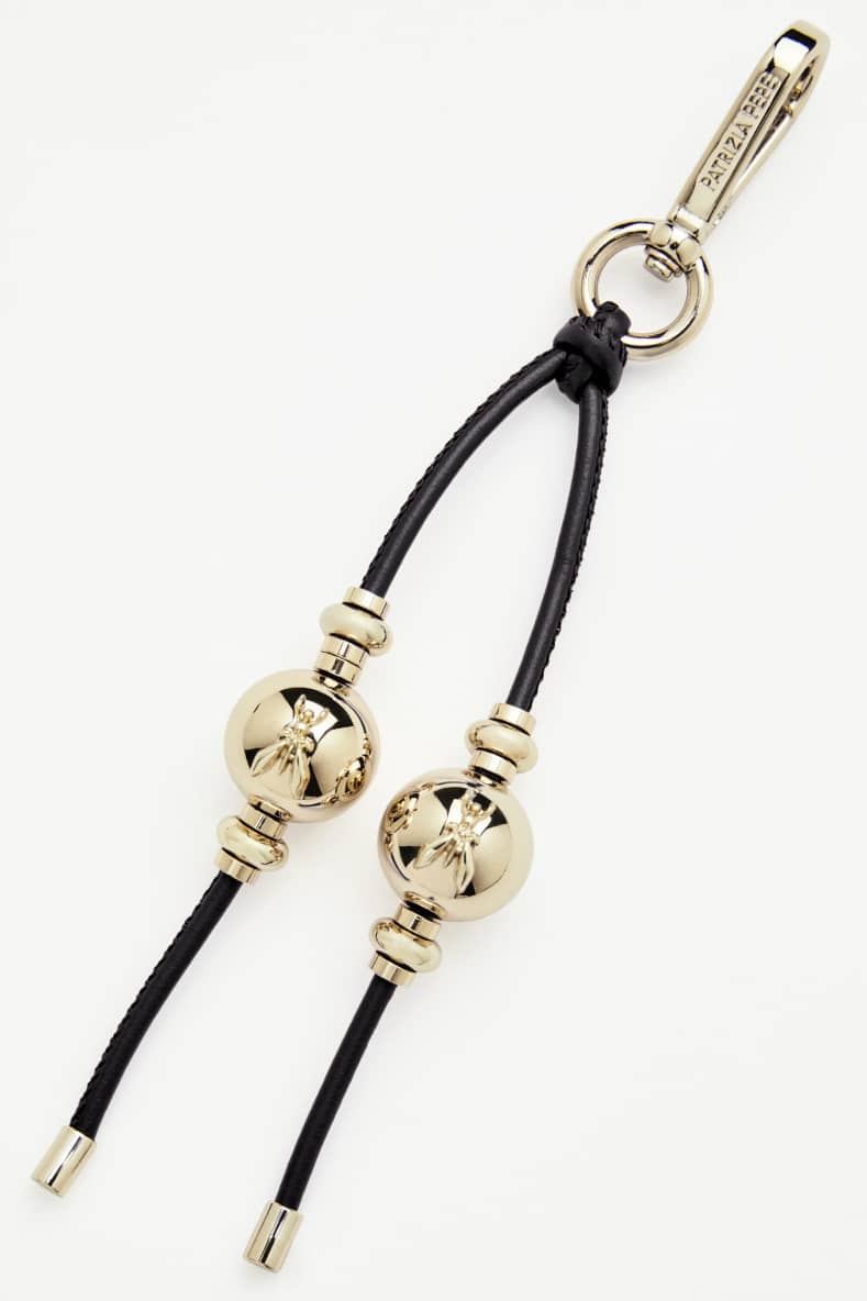 Leather strap charm, Black, Patrizia Pepe