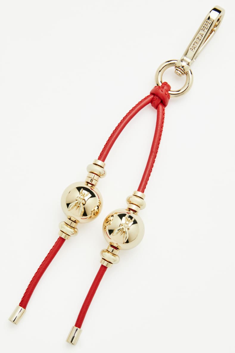 Leather strap charm, Red, Patrizia Pepe