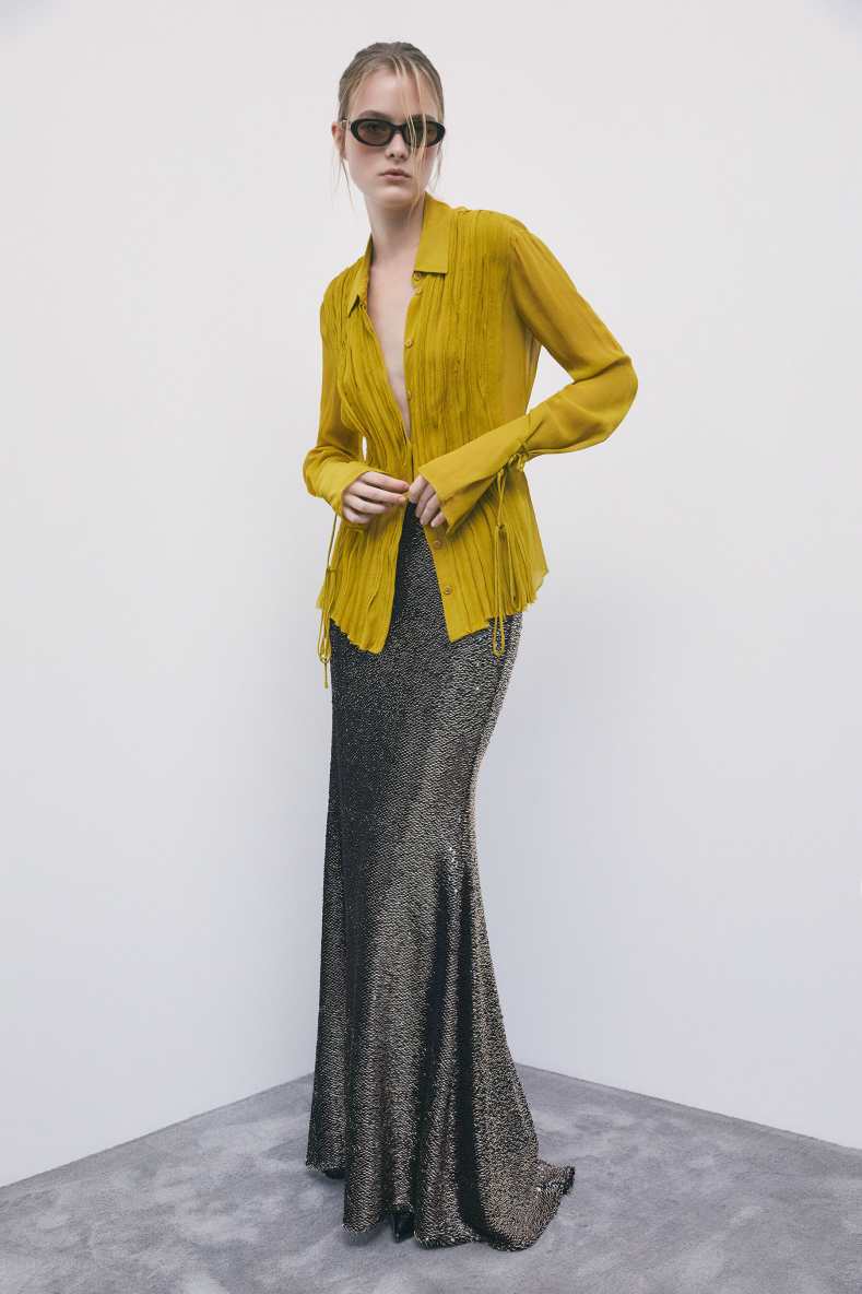 Long sequined skirt, Black, Patrizia Pepe