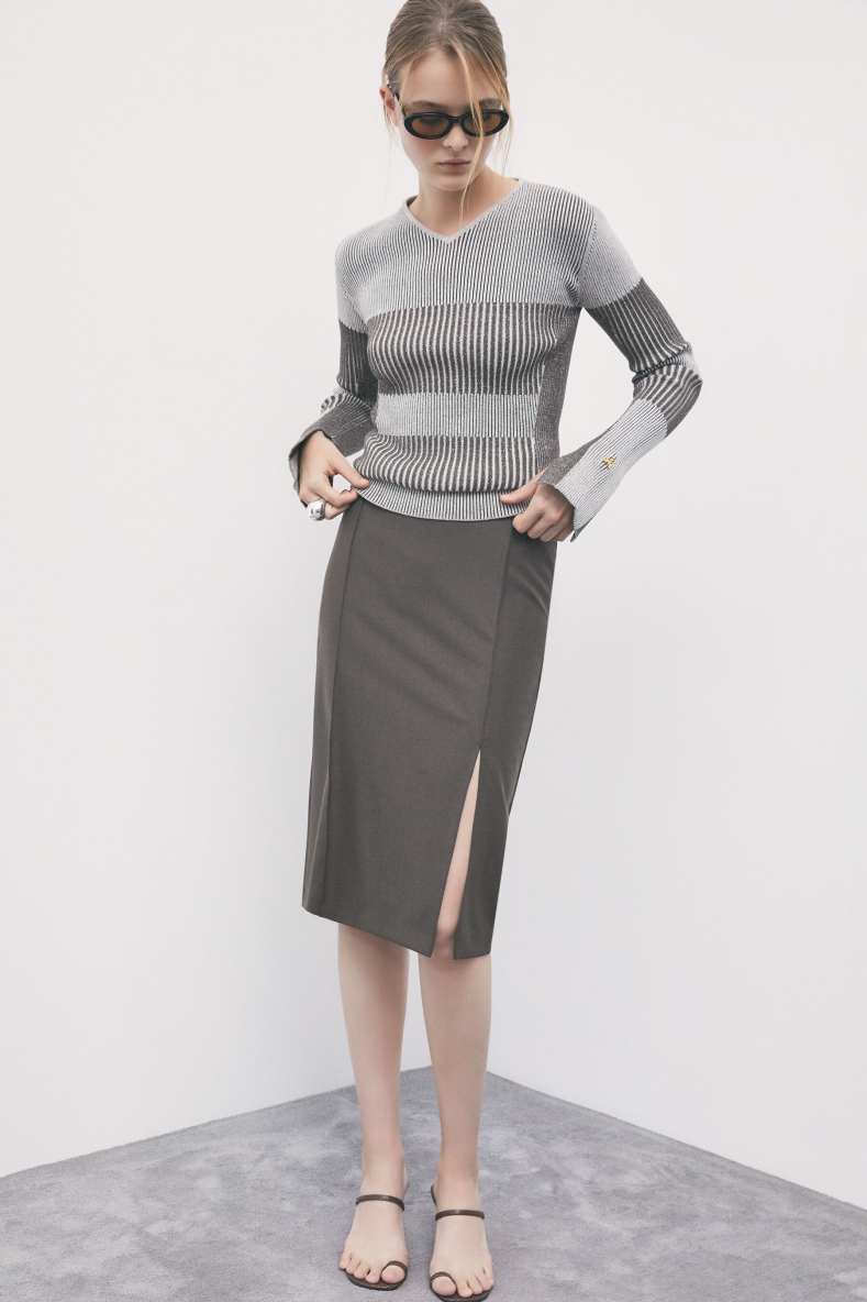 Sweater Two-tone, Grey/Brown, Patrizia Pepe