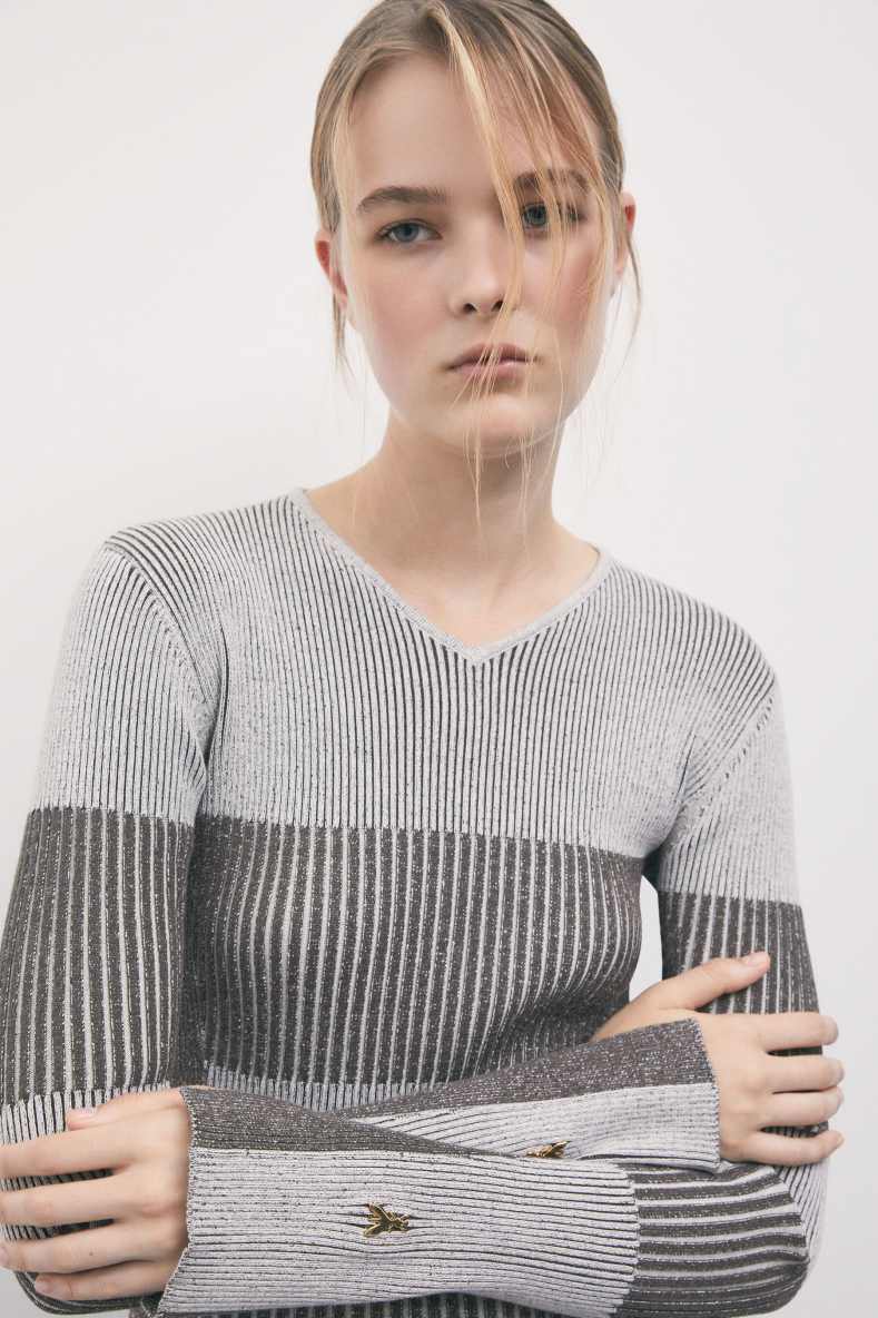 Sweater Two-tone, Grey/Brown, Patrizia Pepe