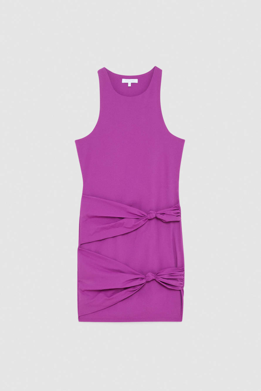 Abito mini con nodi, Viola, Patrizia Pepe
