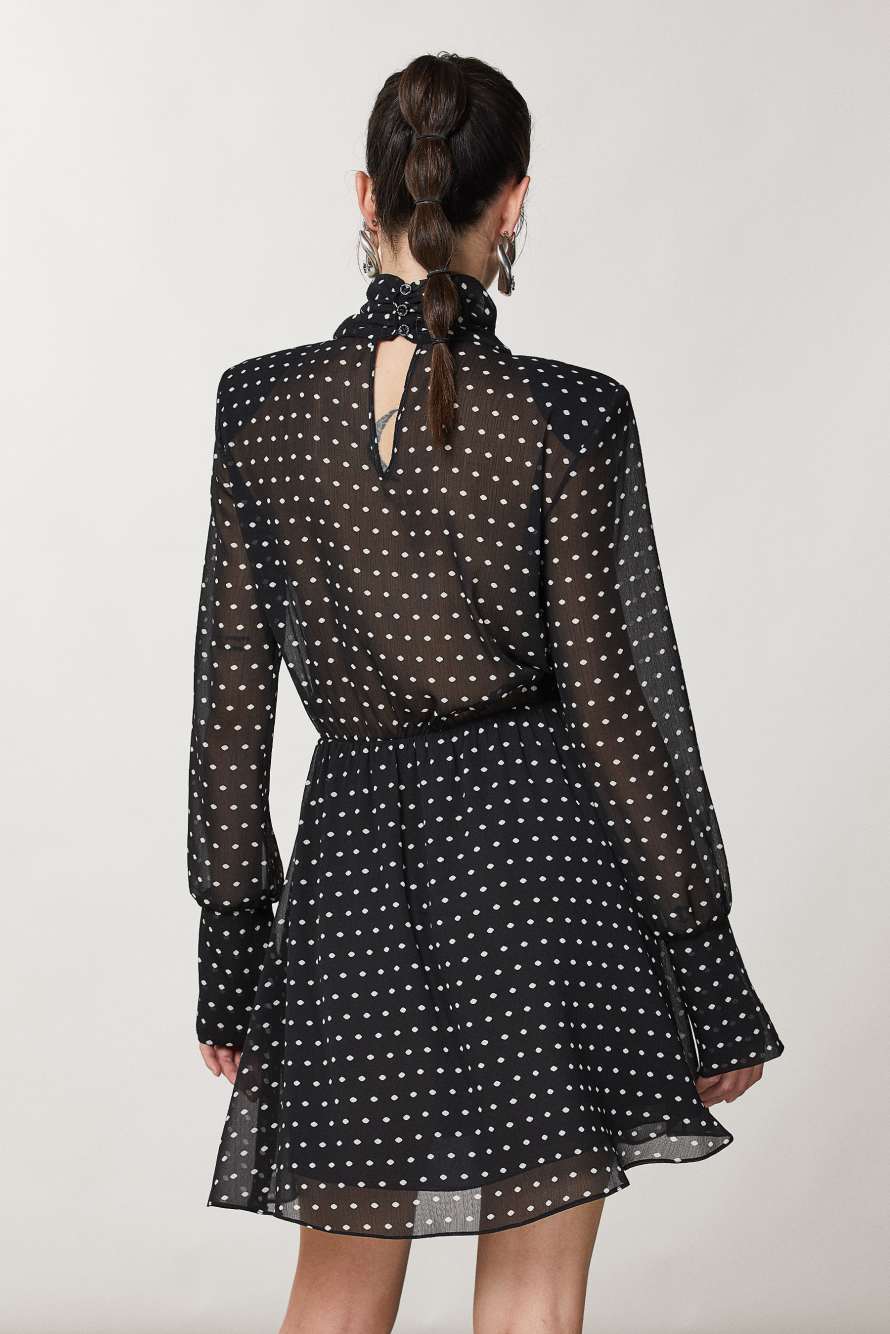 Minikleid aus Cr&ecirc;pe, Schwarz, Patrizia Pepe