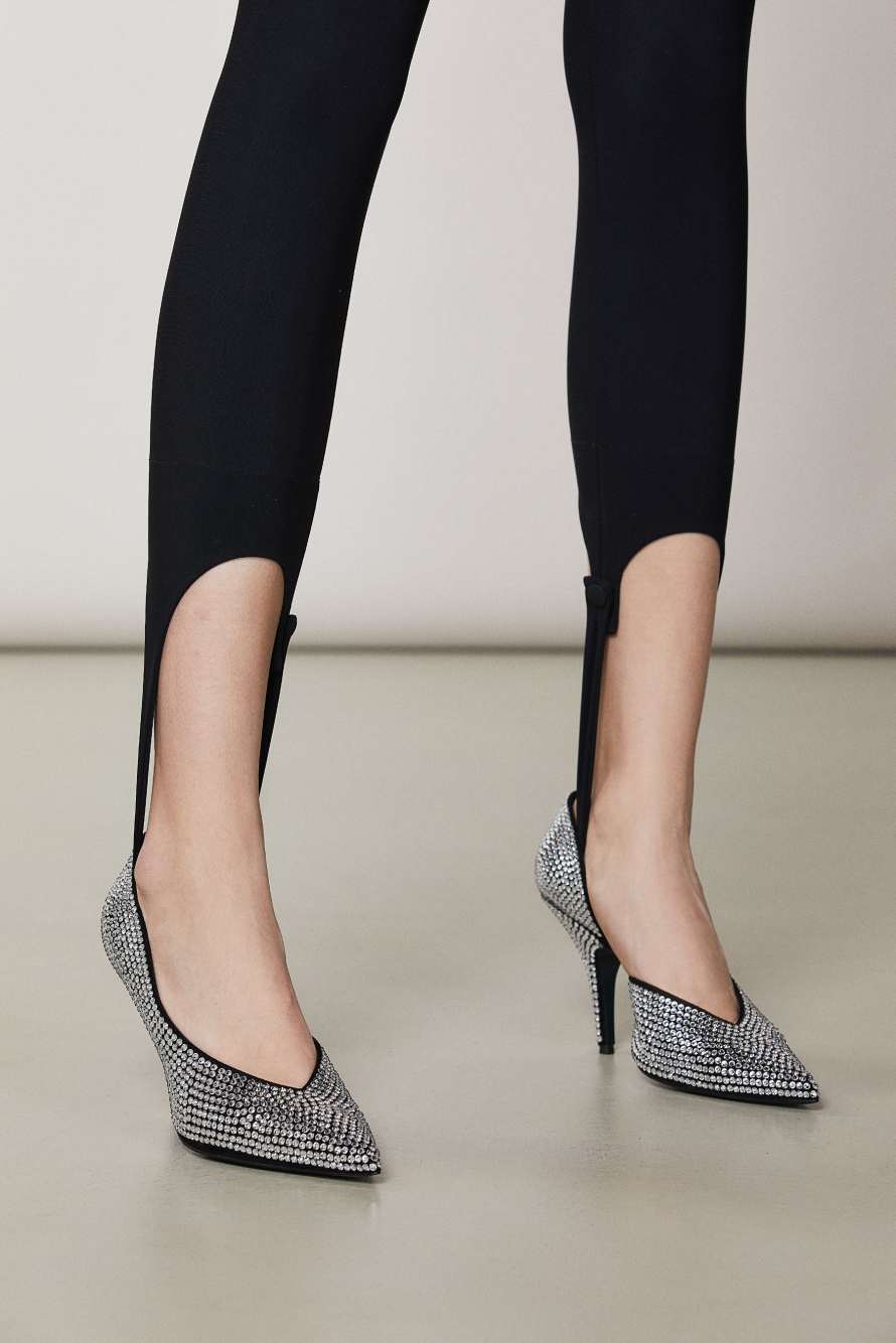 Stirrup leggings, Black, Patrizia Pepe