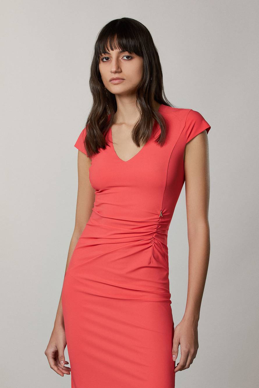 ESSENTIAL stretch jersey dress, Pink, Patrizia Pepe